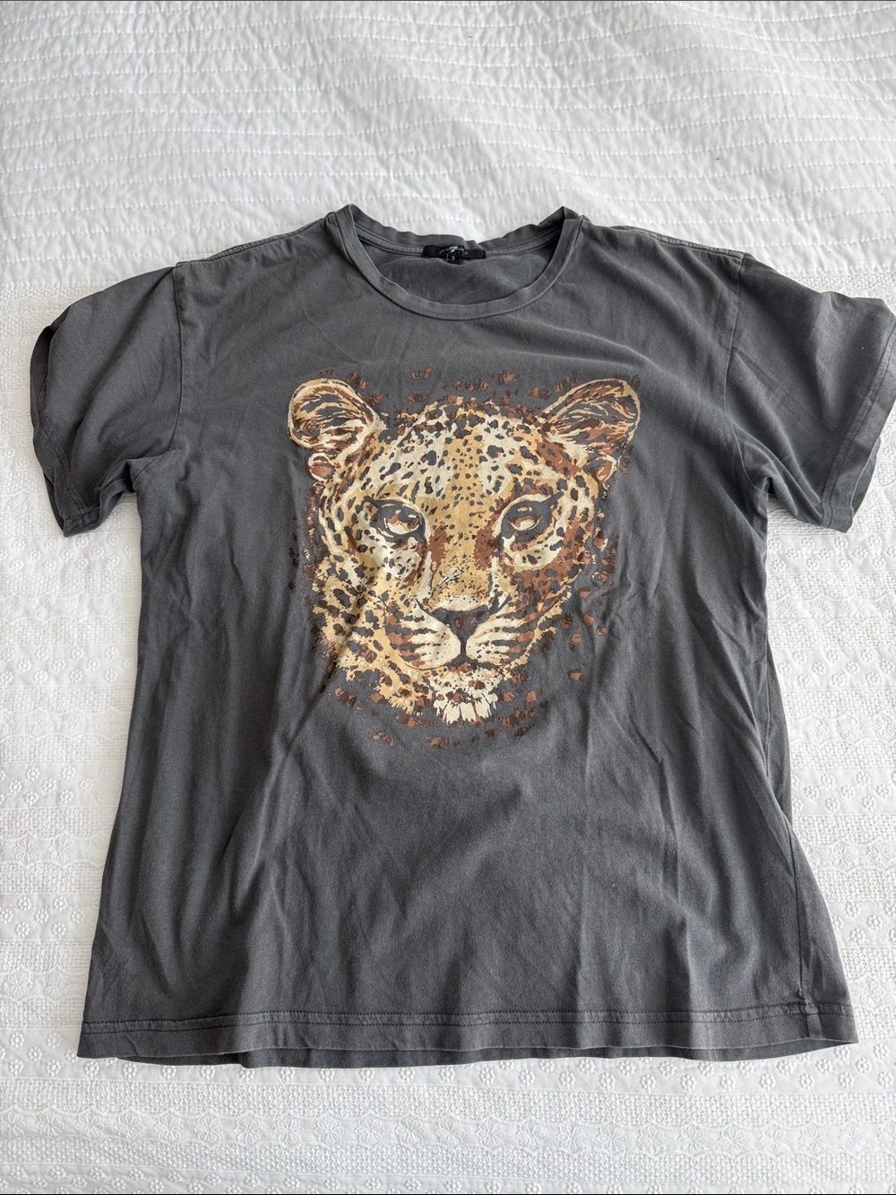 7 For All Mankind Jaguar graphic tee gray 7FAM